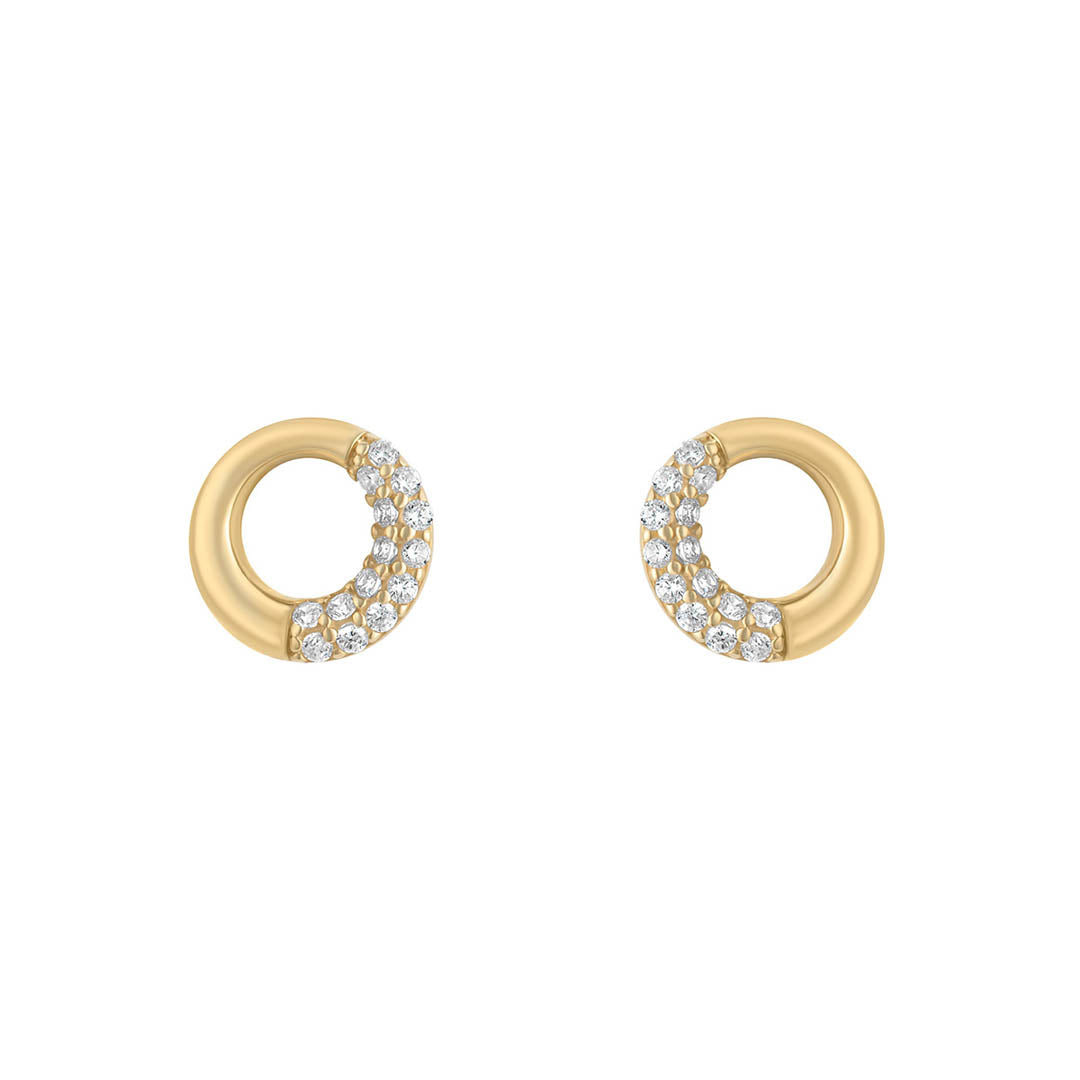 gold circle earrings