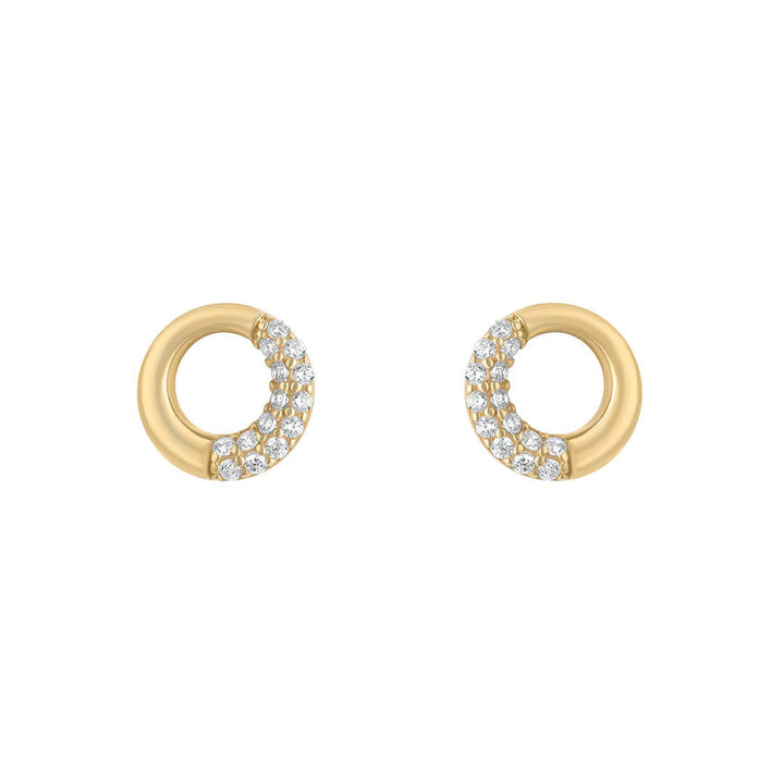 gold circle earrings