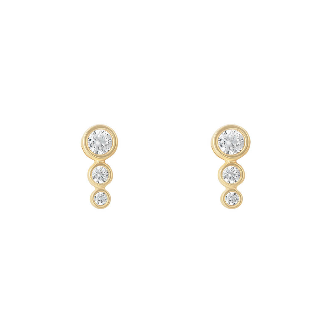 gold graduated earrings