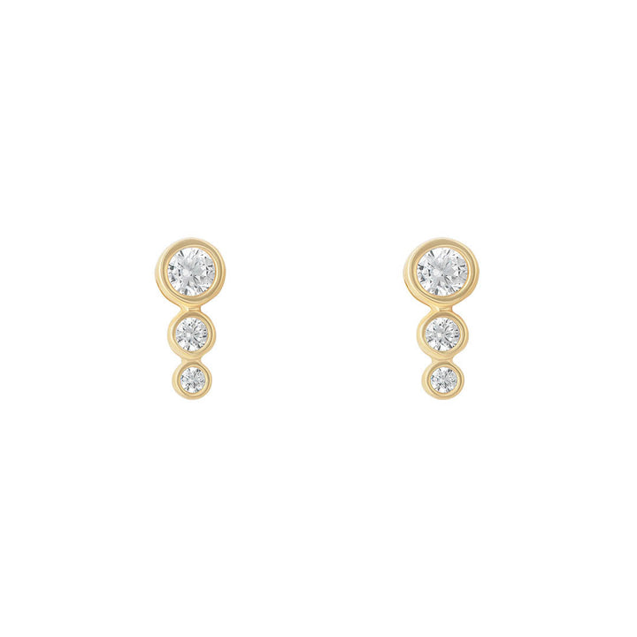 gold graduated earrings