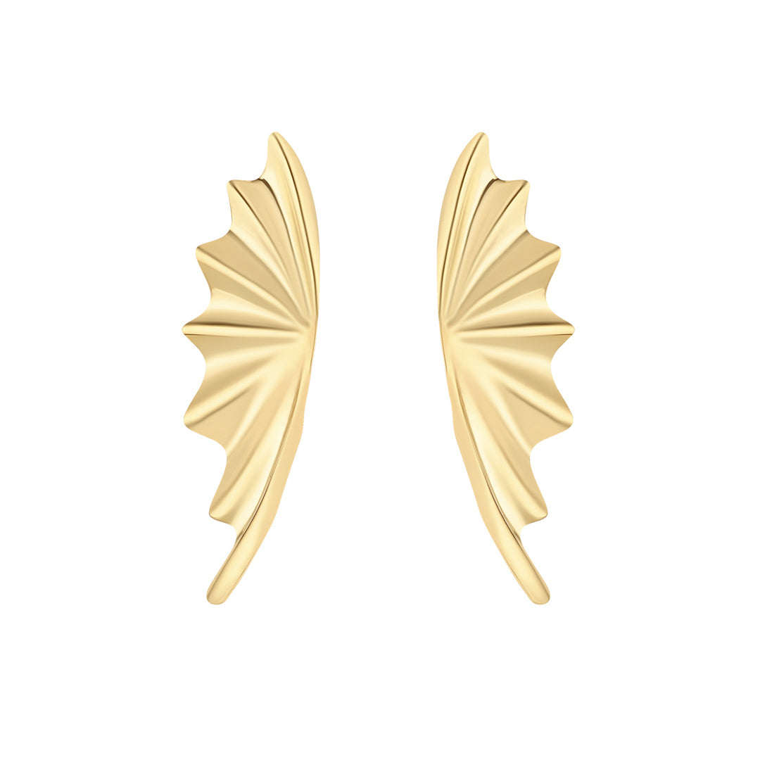 gold leaf earrings