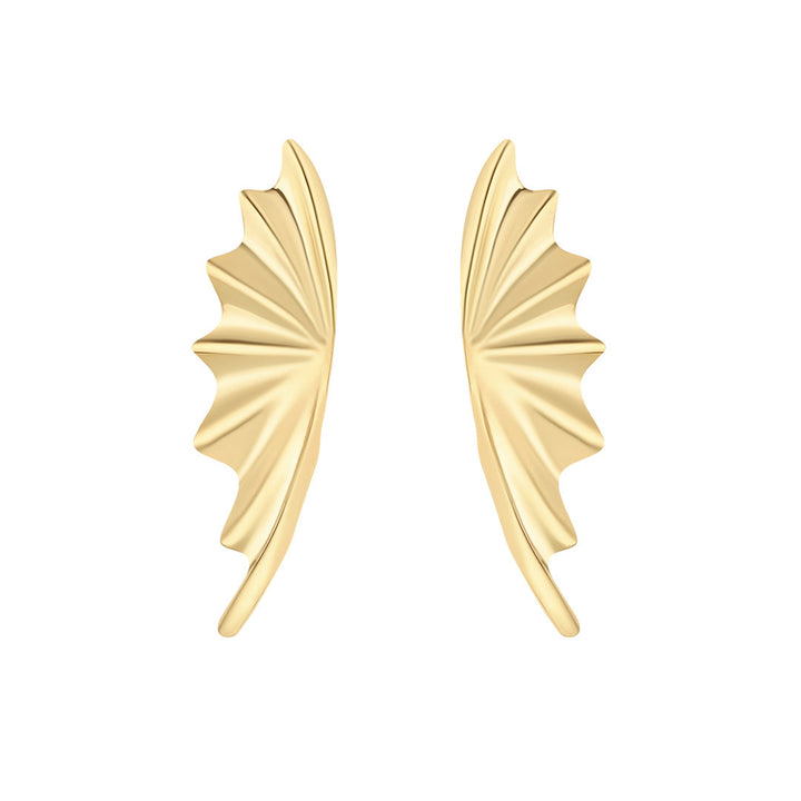 gold leaf earrings