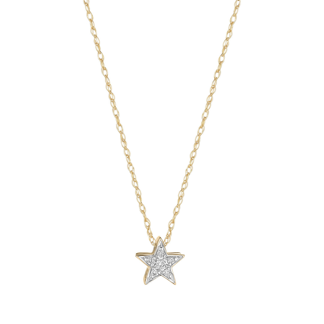 Gold Diamond Star Pendant
