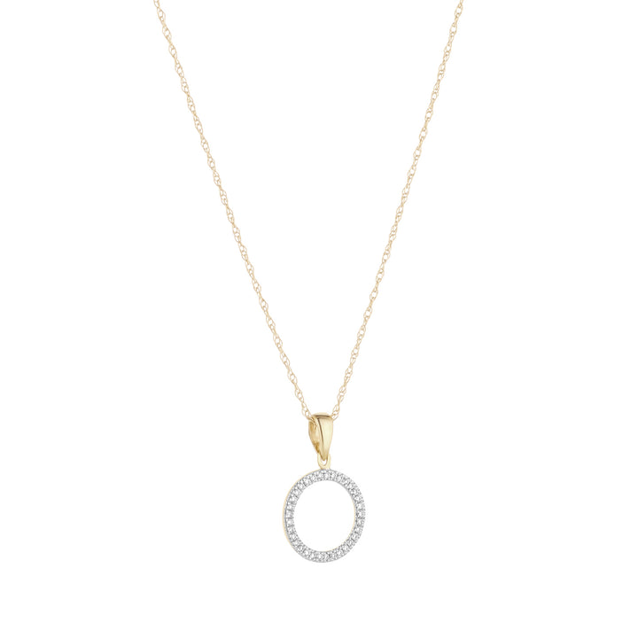 9ct yellow gold diamond necklace