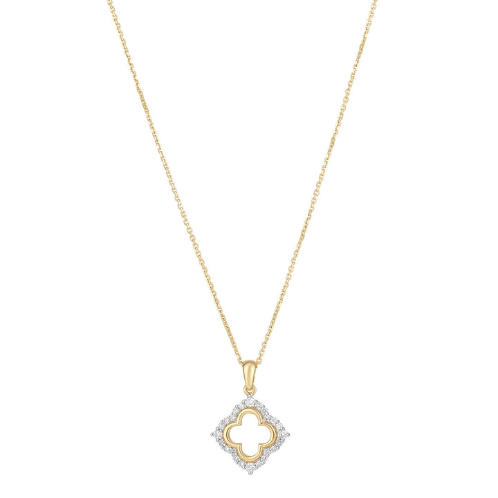 gold diamond flower necklace