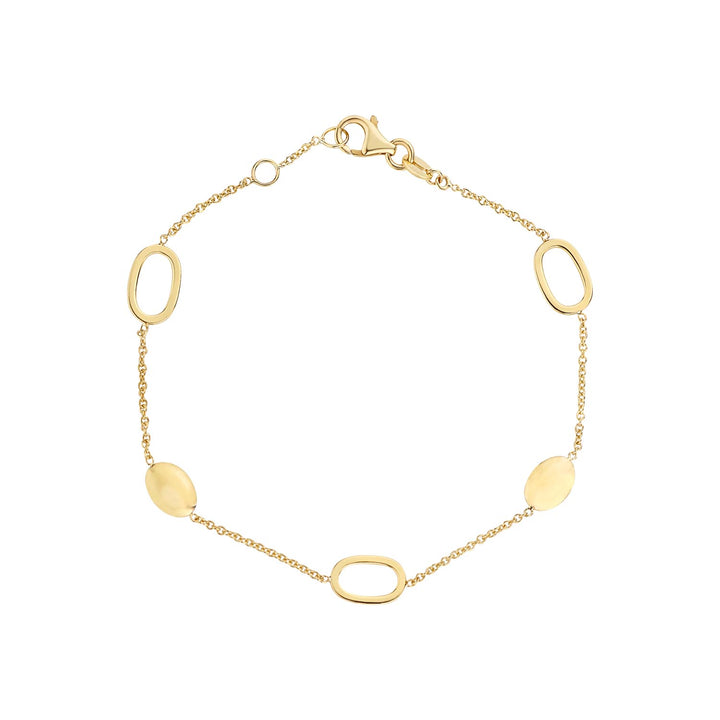 Gold Oval Link Chain Bracelet