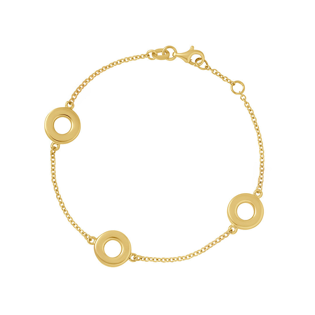 9ct gold circle bracelet