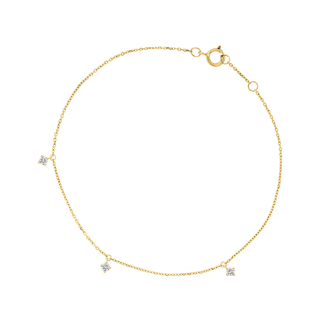 9ct gold cz bracelet