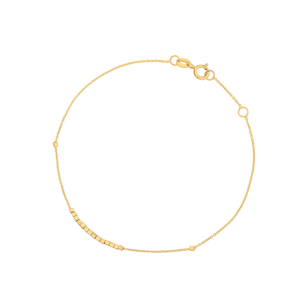 gold square cluster bracelet