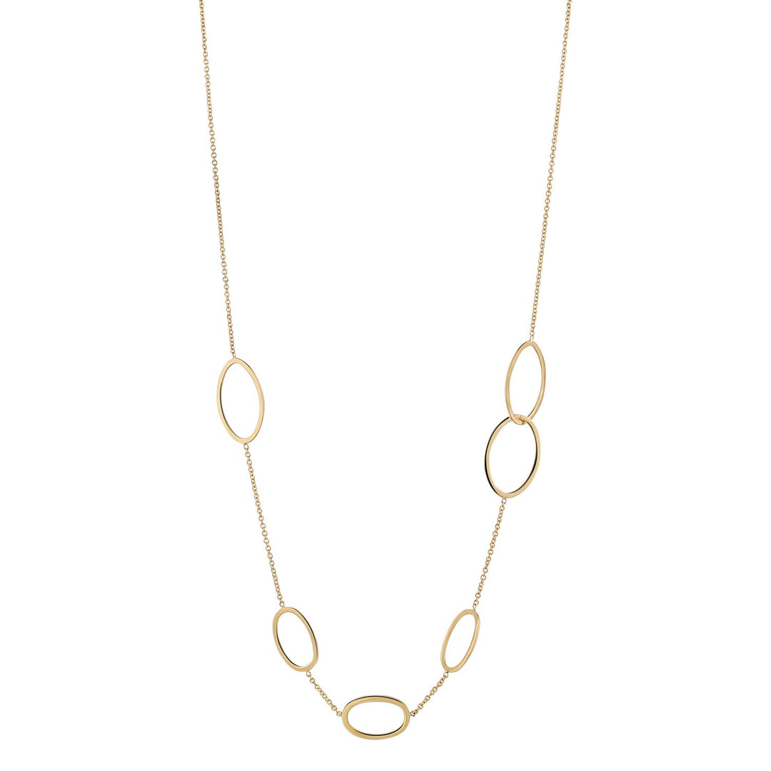 Gold Open Oval Necklace