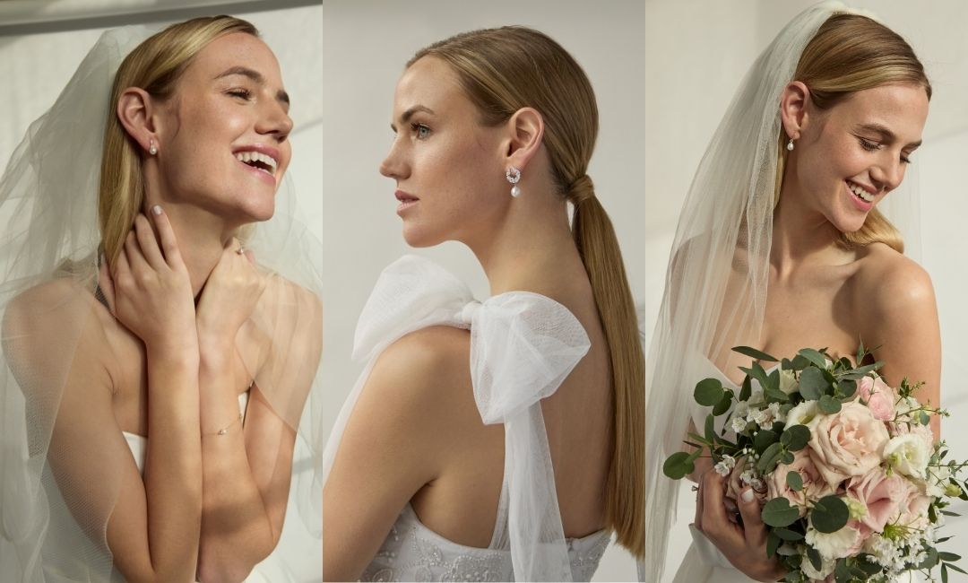 bridal model wearing bridal jewellery