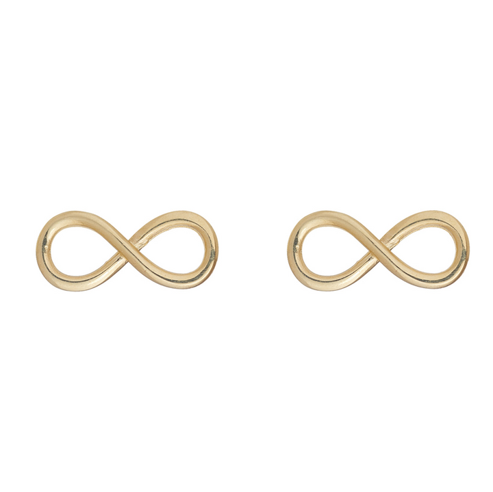 Gold Infinity Stud Earrings