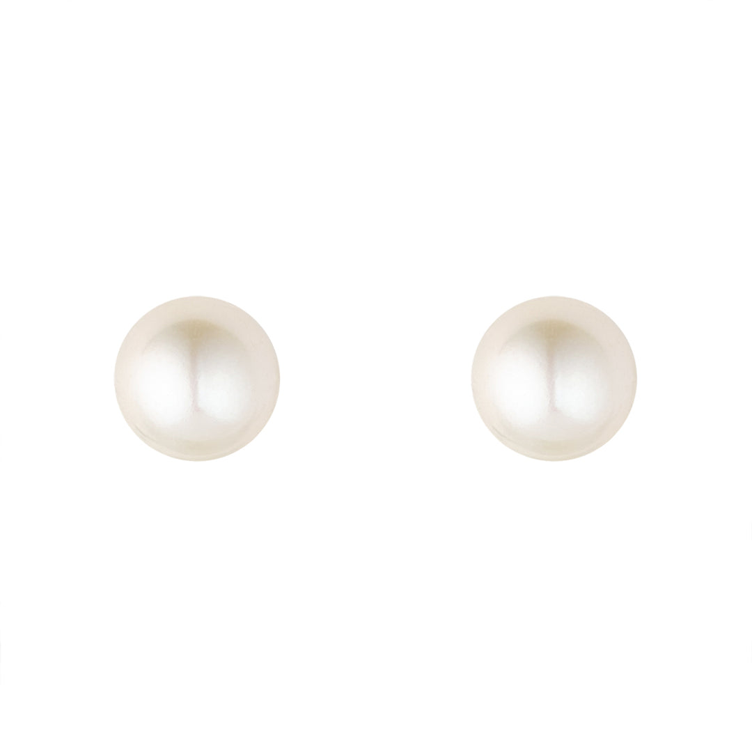 9ct gold pearl stud earrings