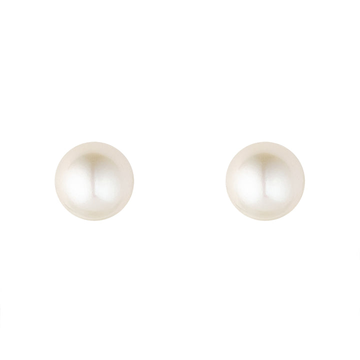 9ct gold pearl stud earrings