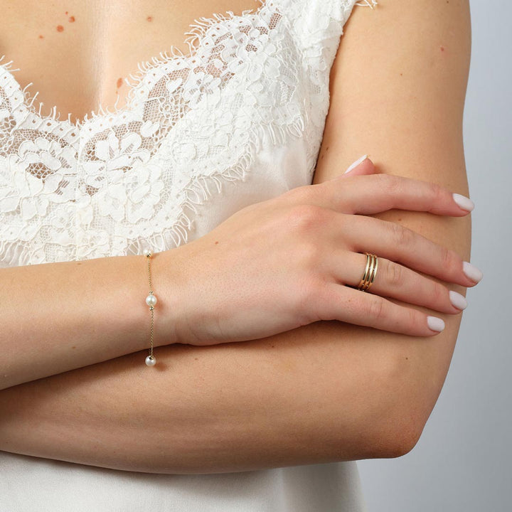 9ct Gold Fresh Water Pearl Bracelet