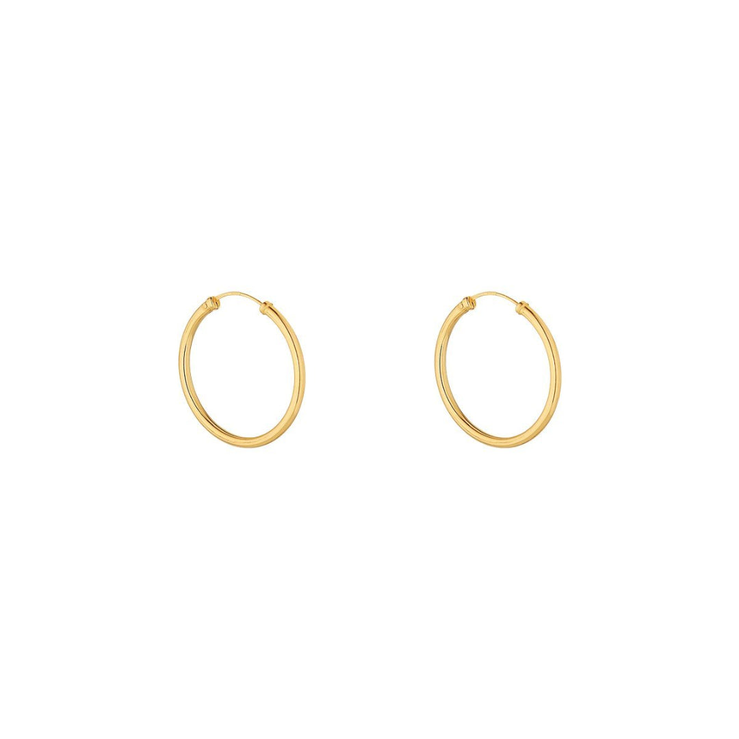 9ct gold sleeper hoop earrings