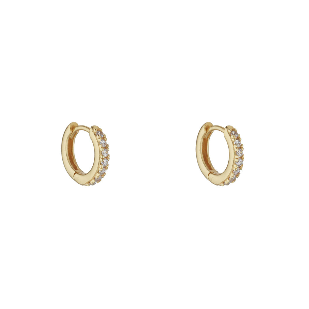 gold plated huggie earrings