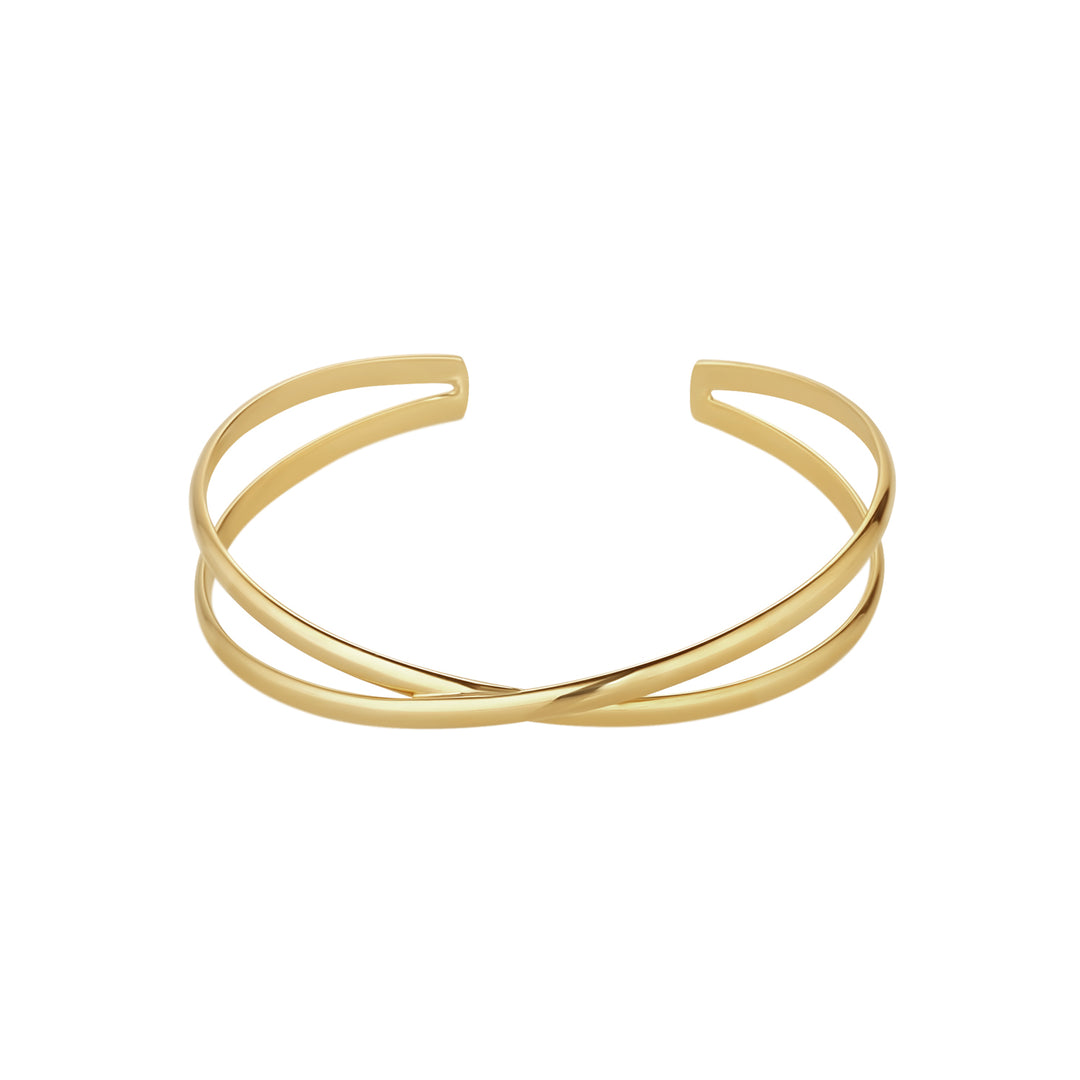 Sterling silver with thick coating of 18ct Gold bangle