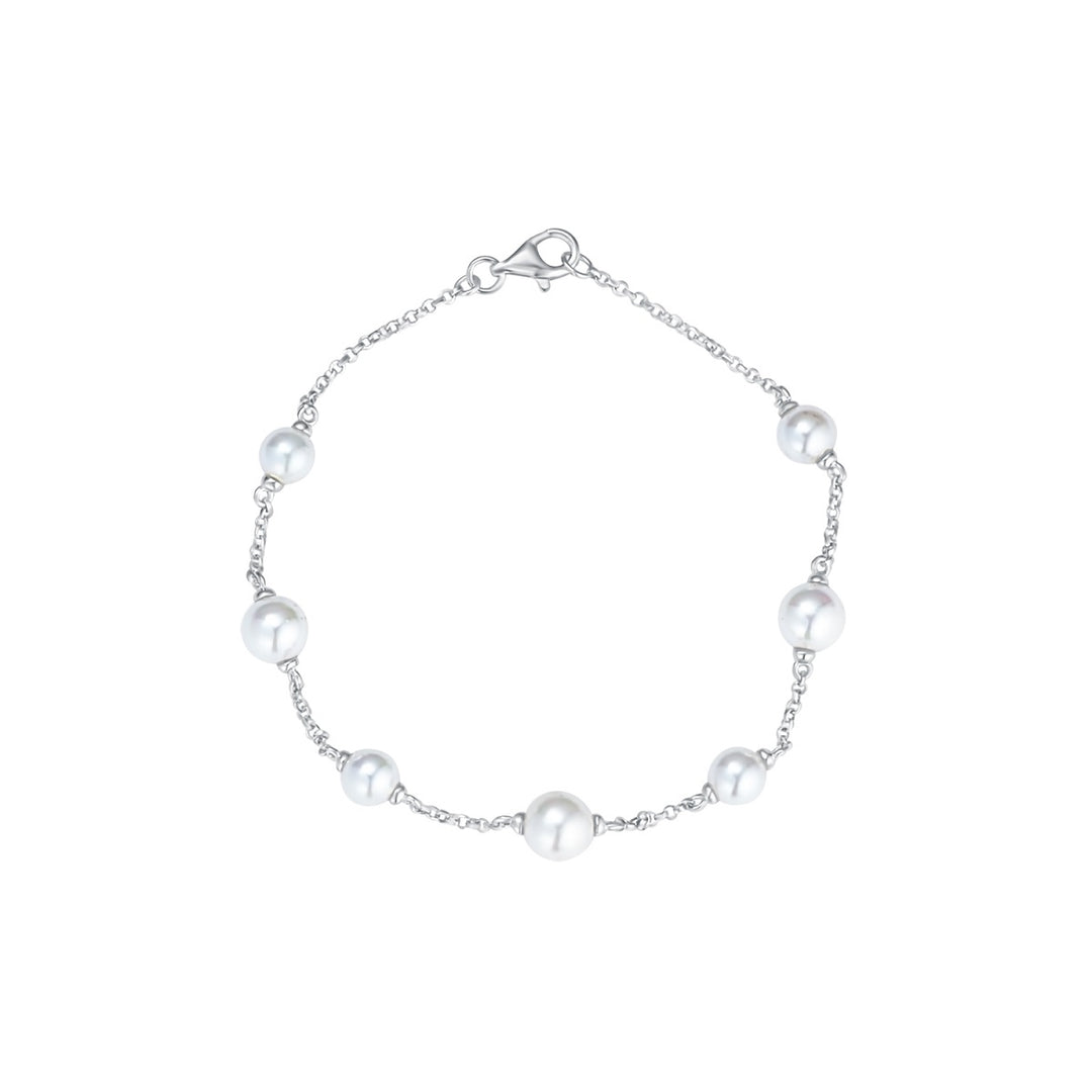 Silver Shell Pearl Bracelet