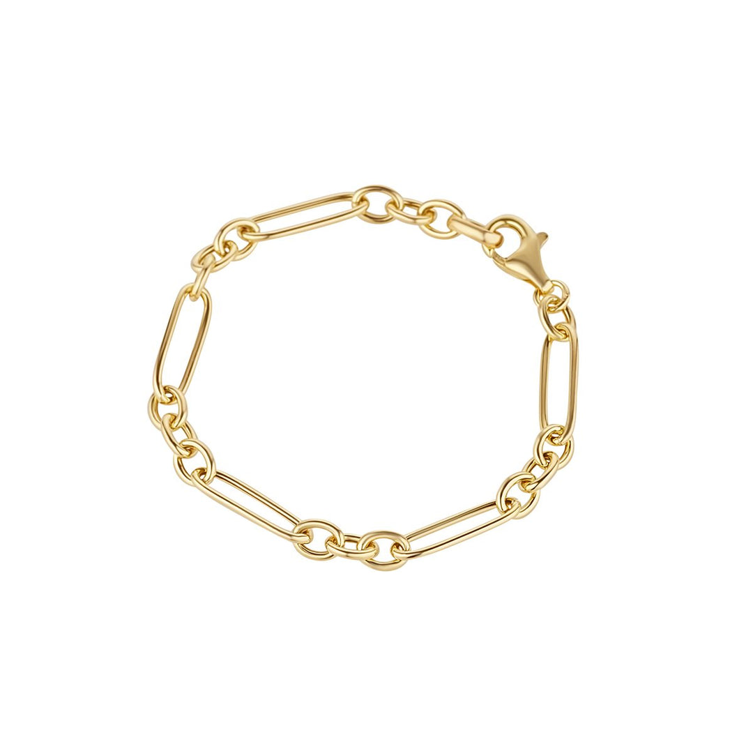 figro chain bracelet in gold finish