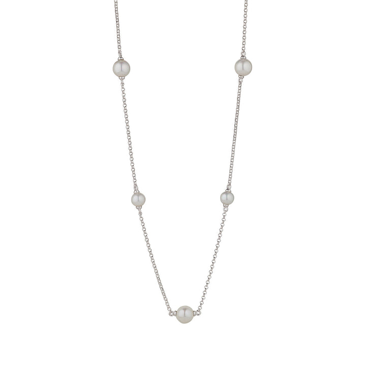 Silver Shell Pearl Necklet