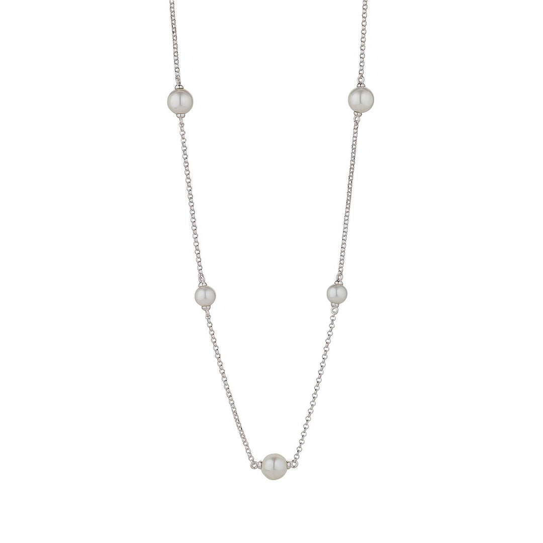 Silver Shell Pearl Necklet