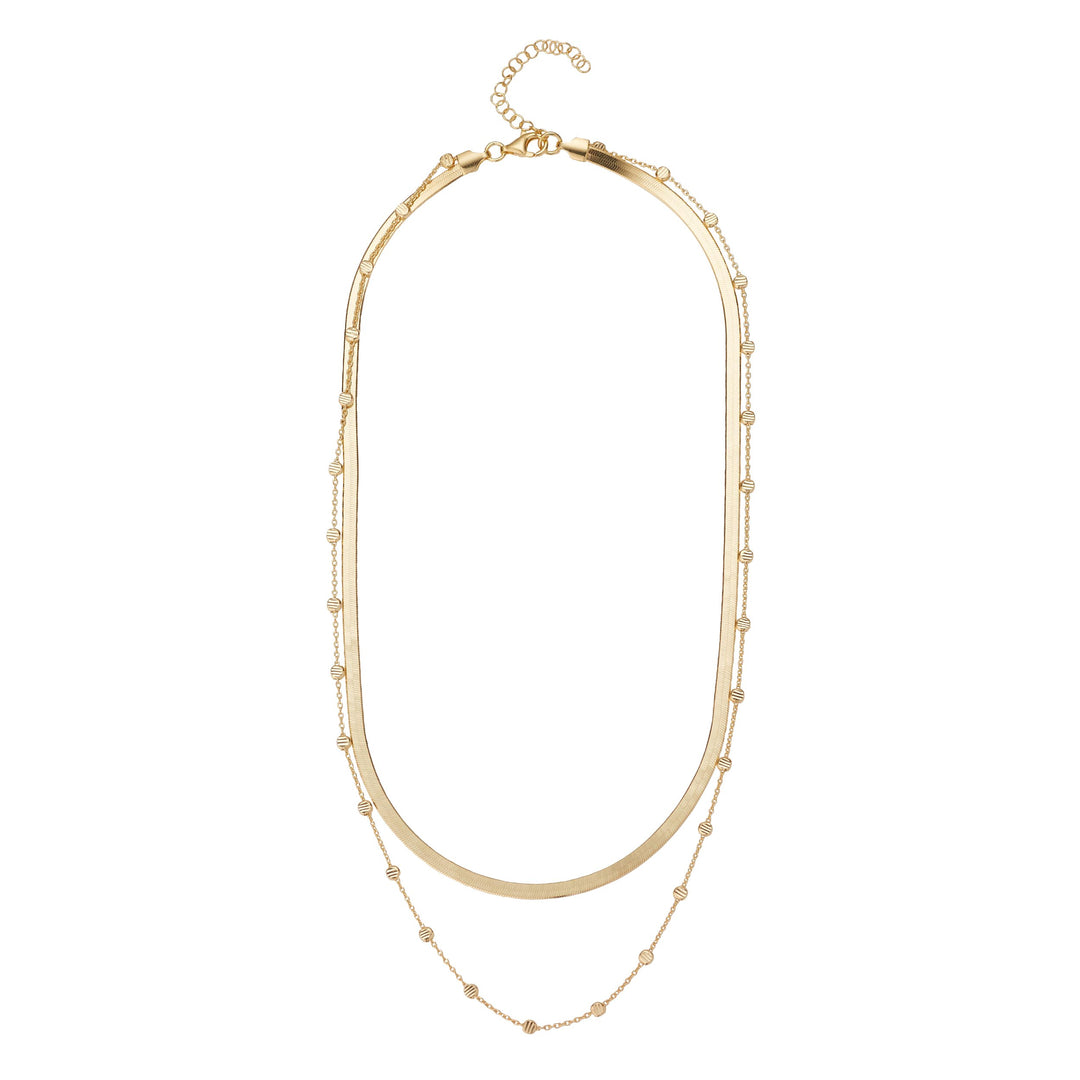 Layered Double Chain Necklet