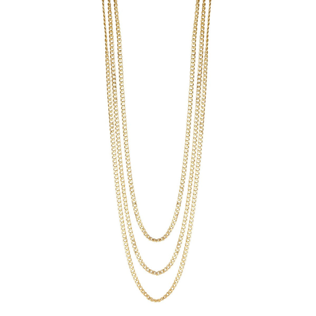 Triple Layered Curb Chain Necklet