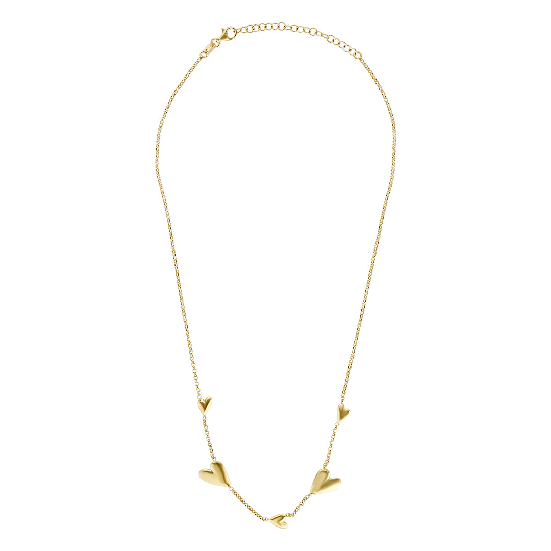 18ct gold plated heart necklace