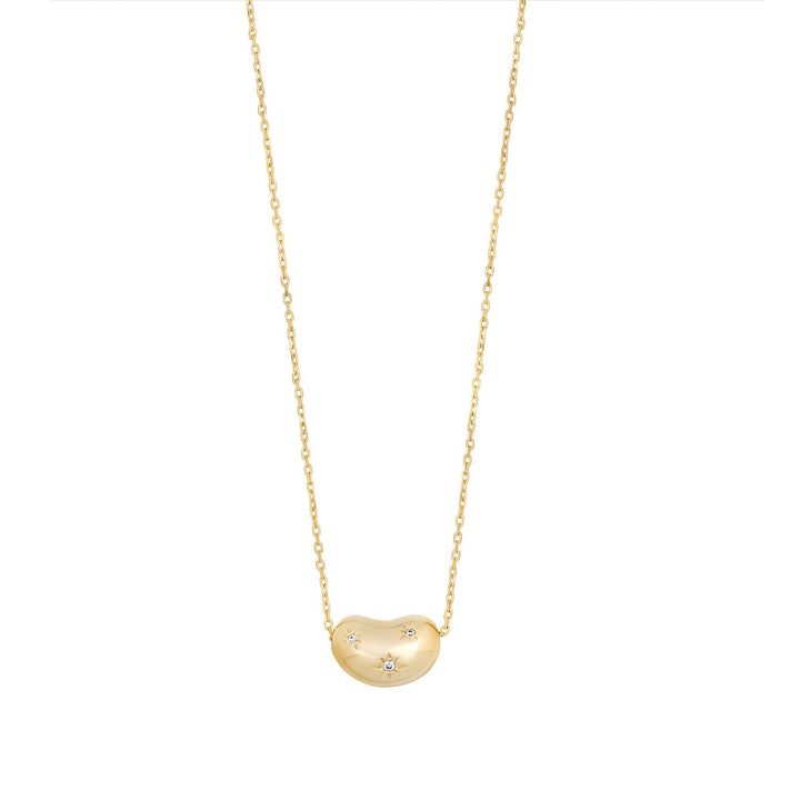 Cubic Zirconia Bean-Shaped Necklace