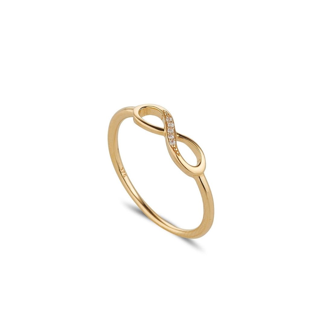 Gold Infinity Cubic Zirconia Set Ring