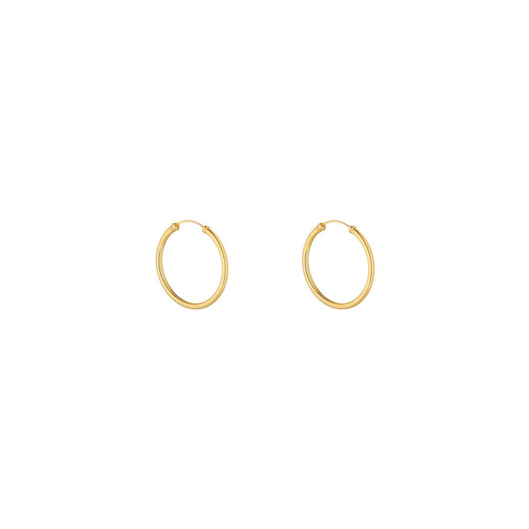 9ct gold 10mm hoop earrings