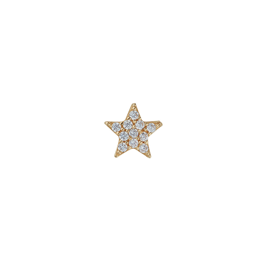 Gold Large Cubic Star Piercing
