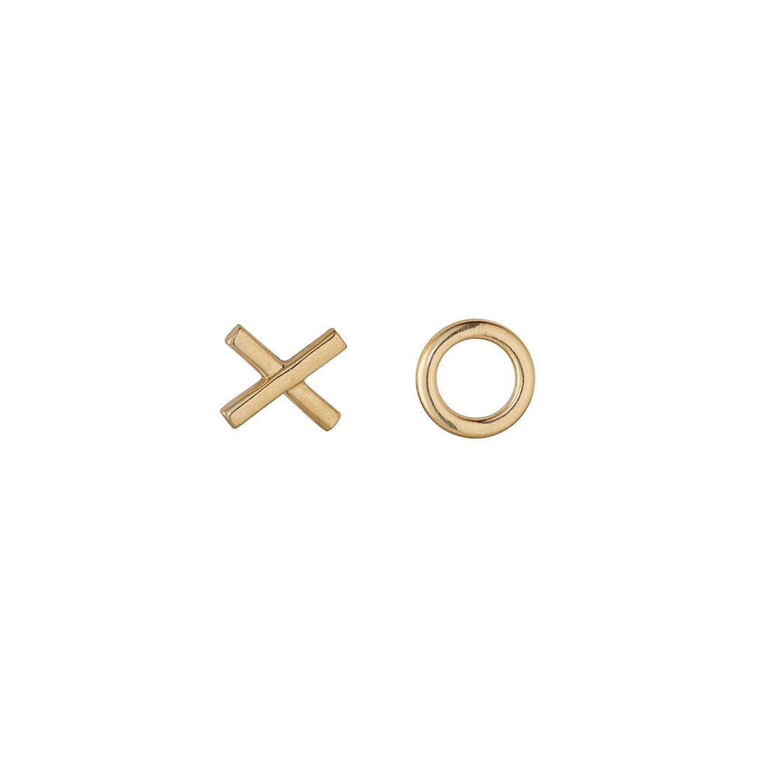 Gold "X & O" Stud Earring