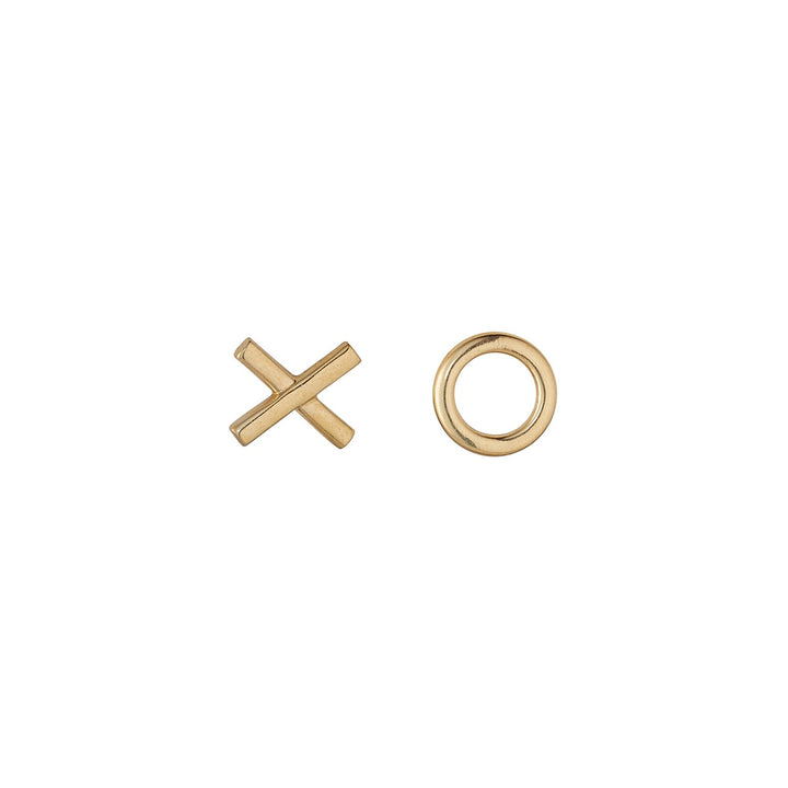 Gold "X & O" Stud Earring