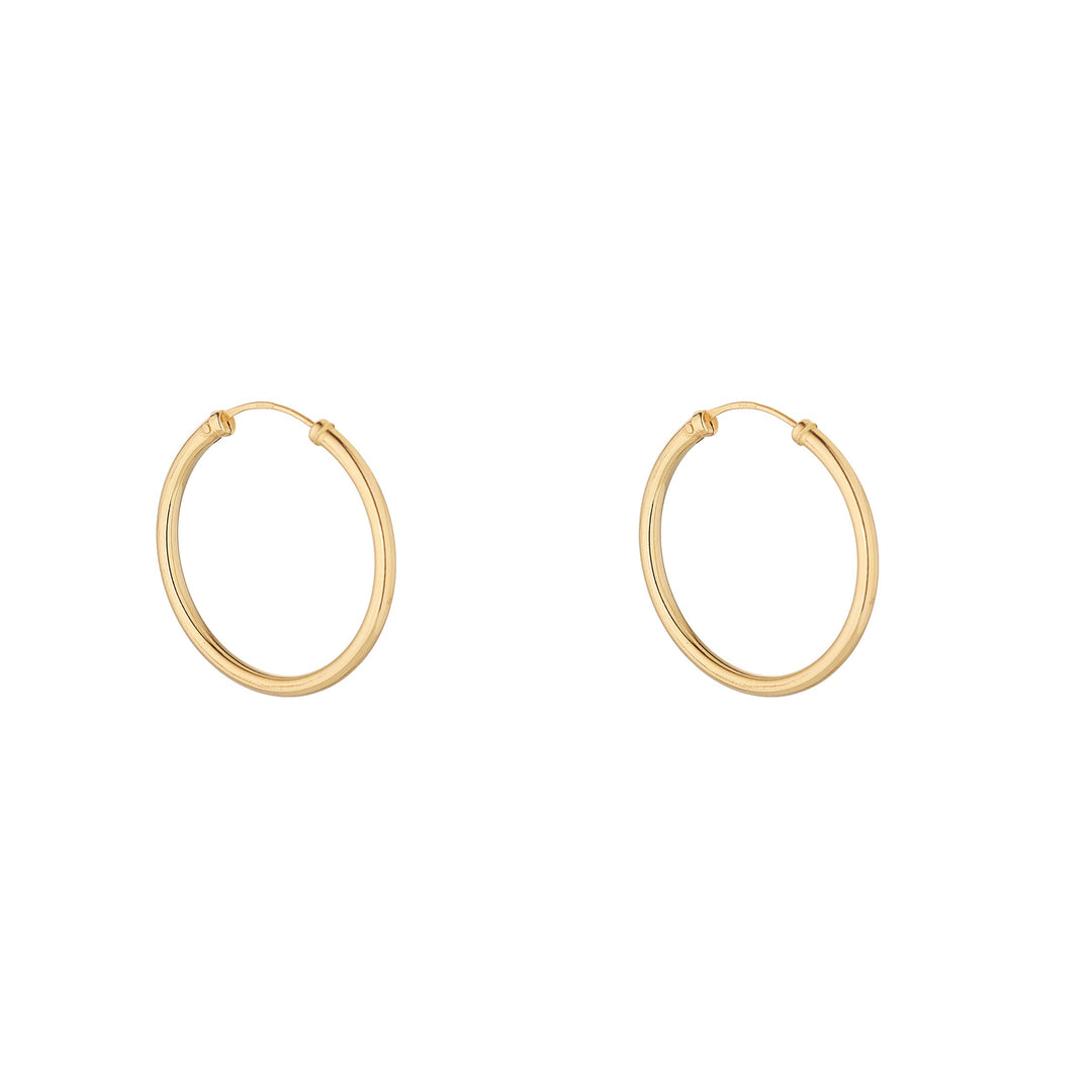 9ct gold hoop earrings