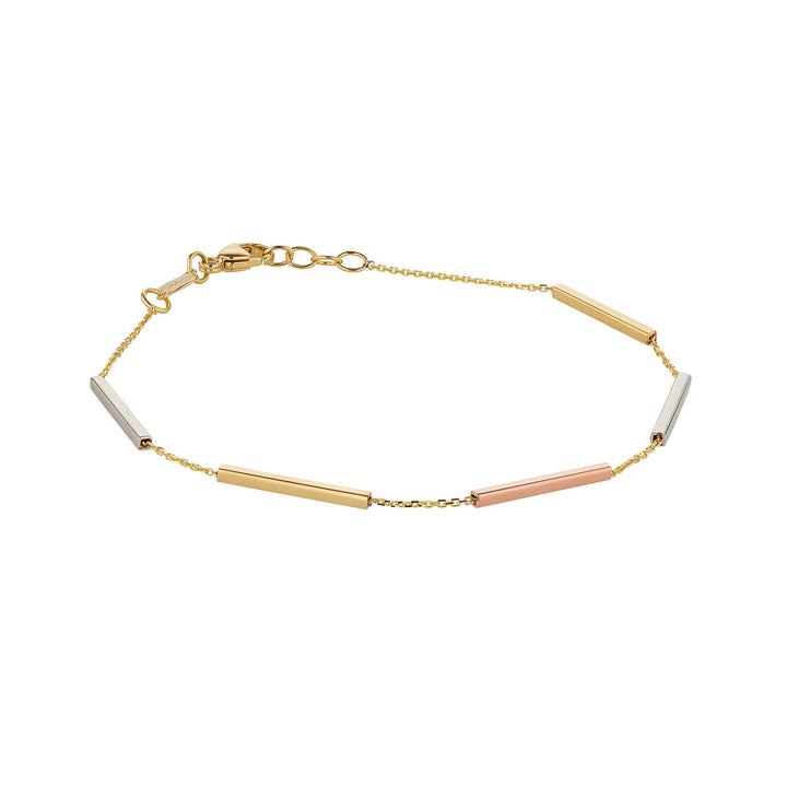 three tone 9ct gold bracelet