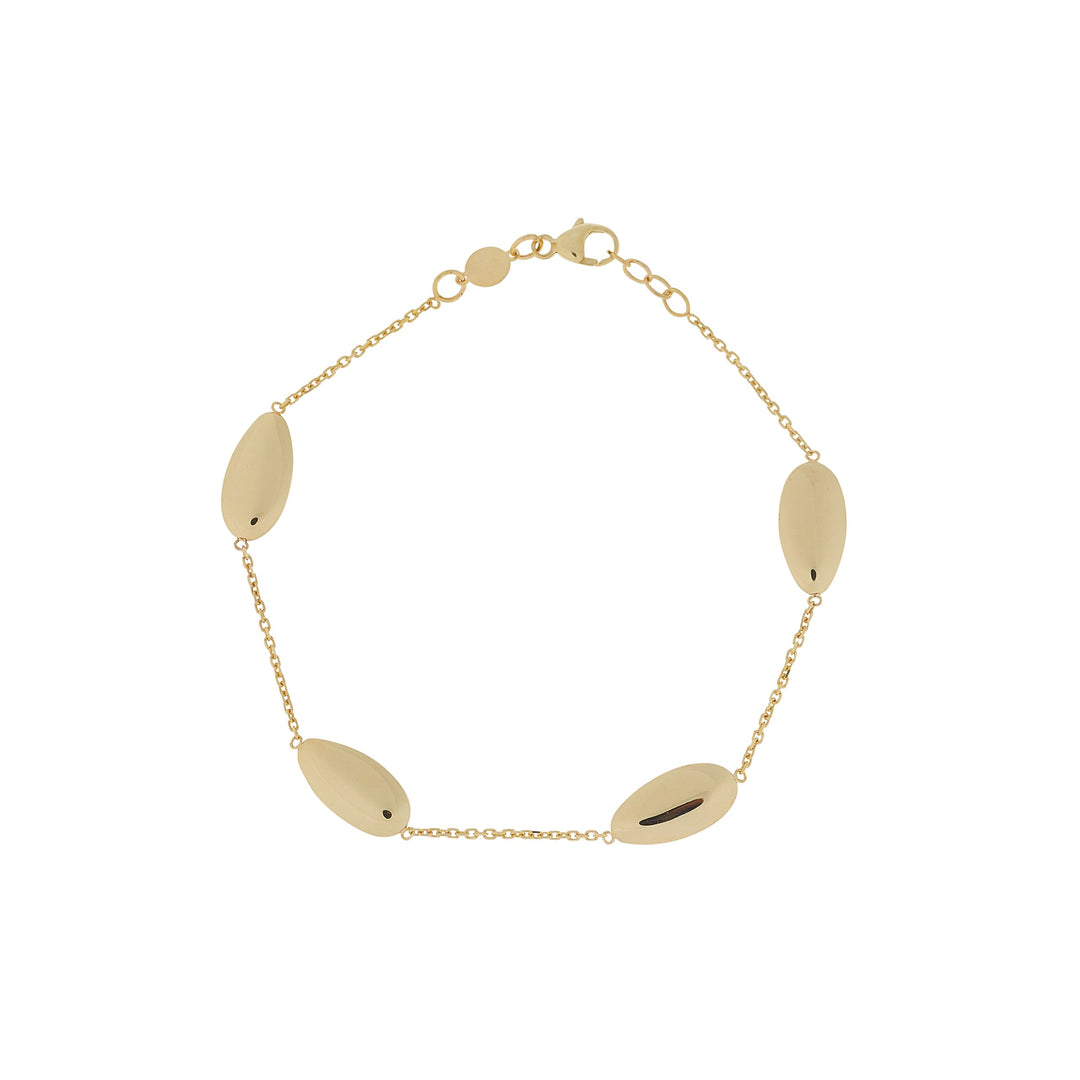9 ct gold oval design bracelet