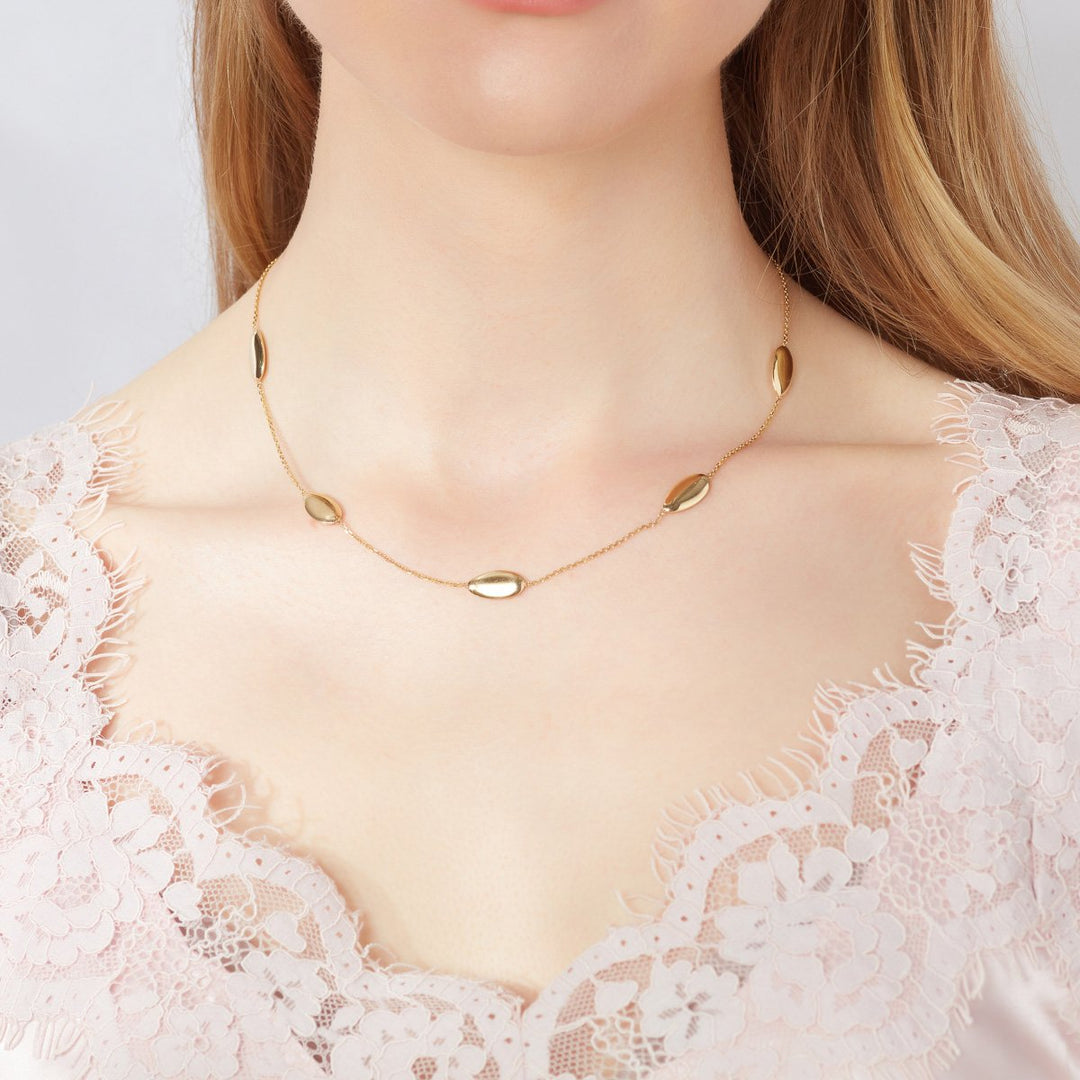 Gold Oval Chain Necklet