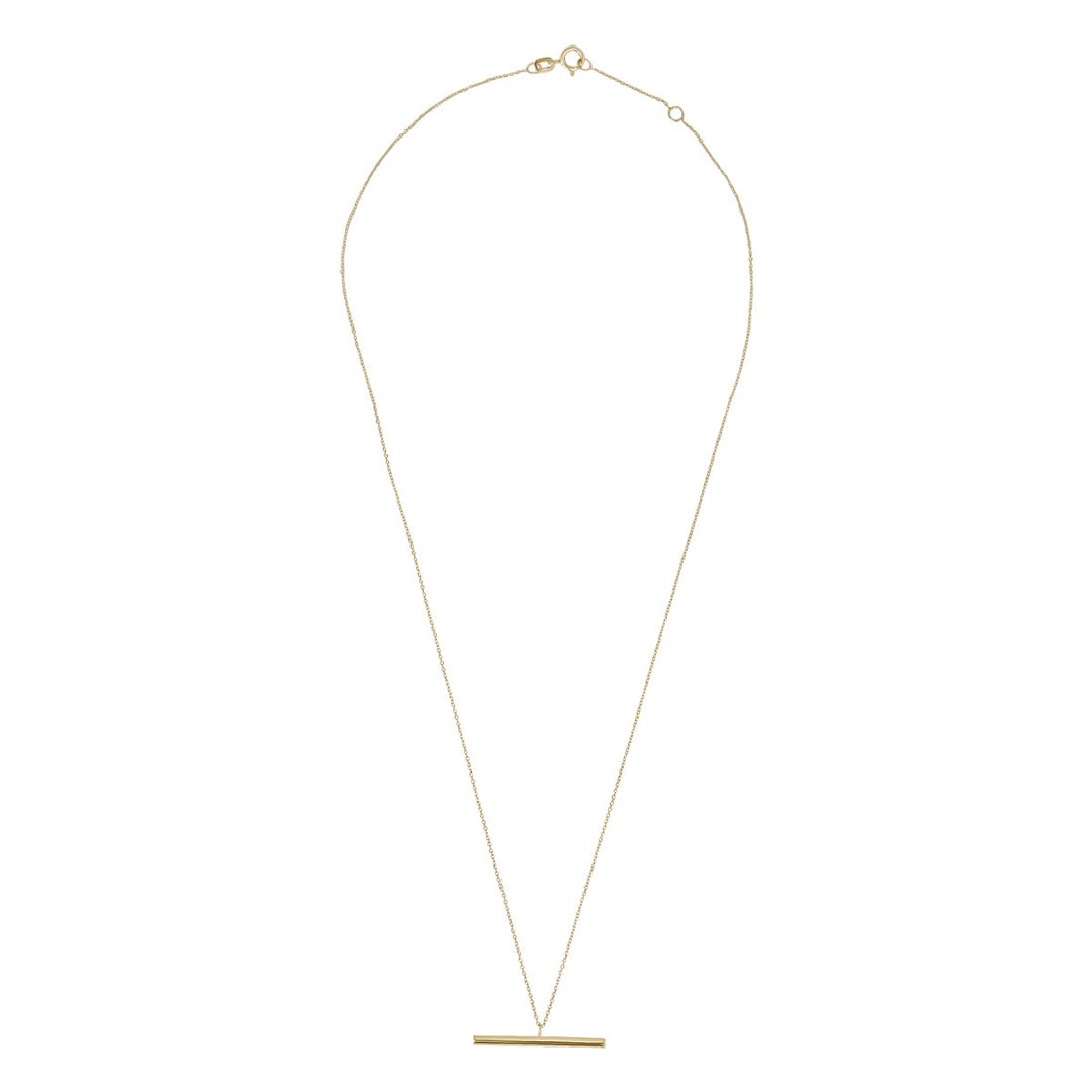 Gold T-Bar Necklace