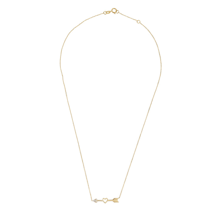 Gold Heart Arrow Necklace