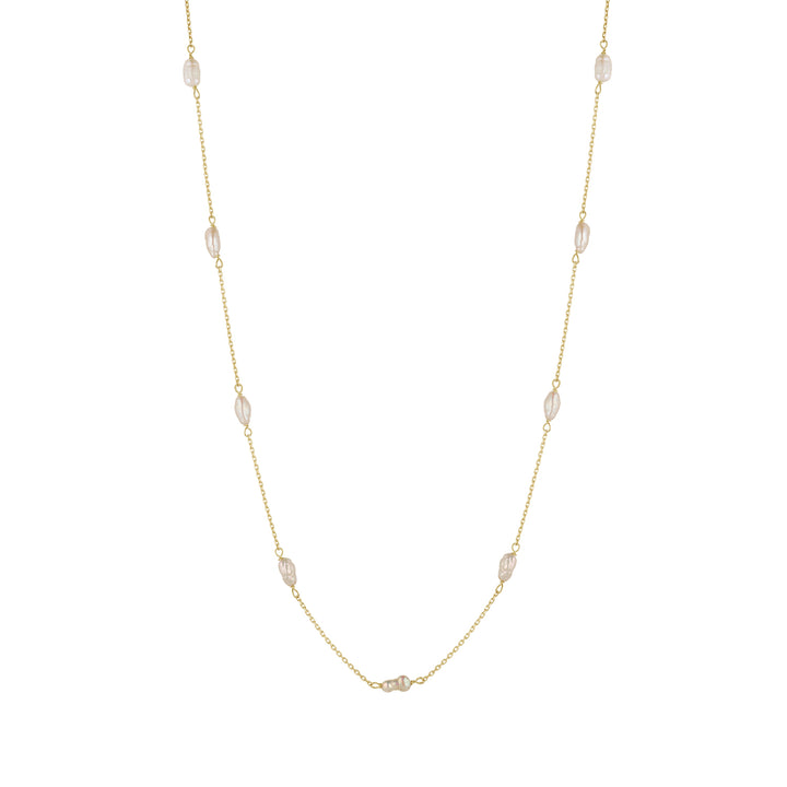 Gold Fresh Water Pearl Necklet