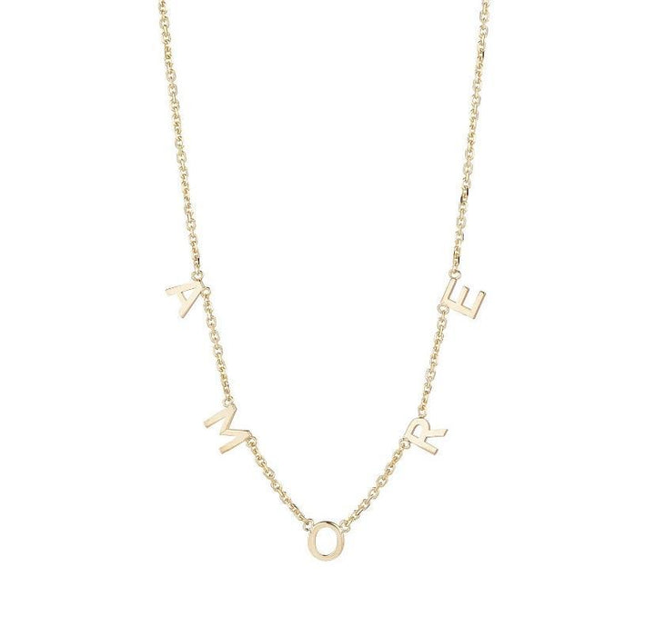 9ct gold AMORE necklace